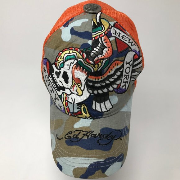 Ed Hardy Other - Ed Hardy Unisex Snap Back Multi-Color Hat Rare